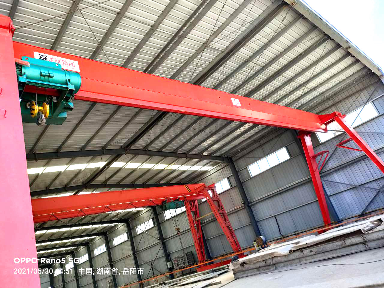 湖南岳陽(yáng)單梁門式起重機(jī)項(xiàng)目